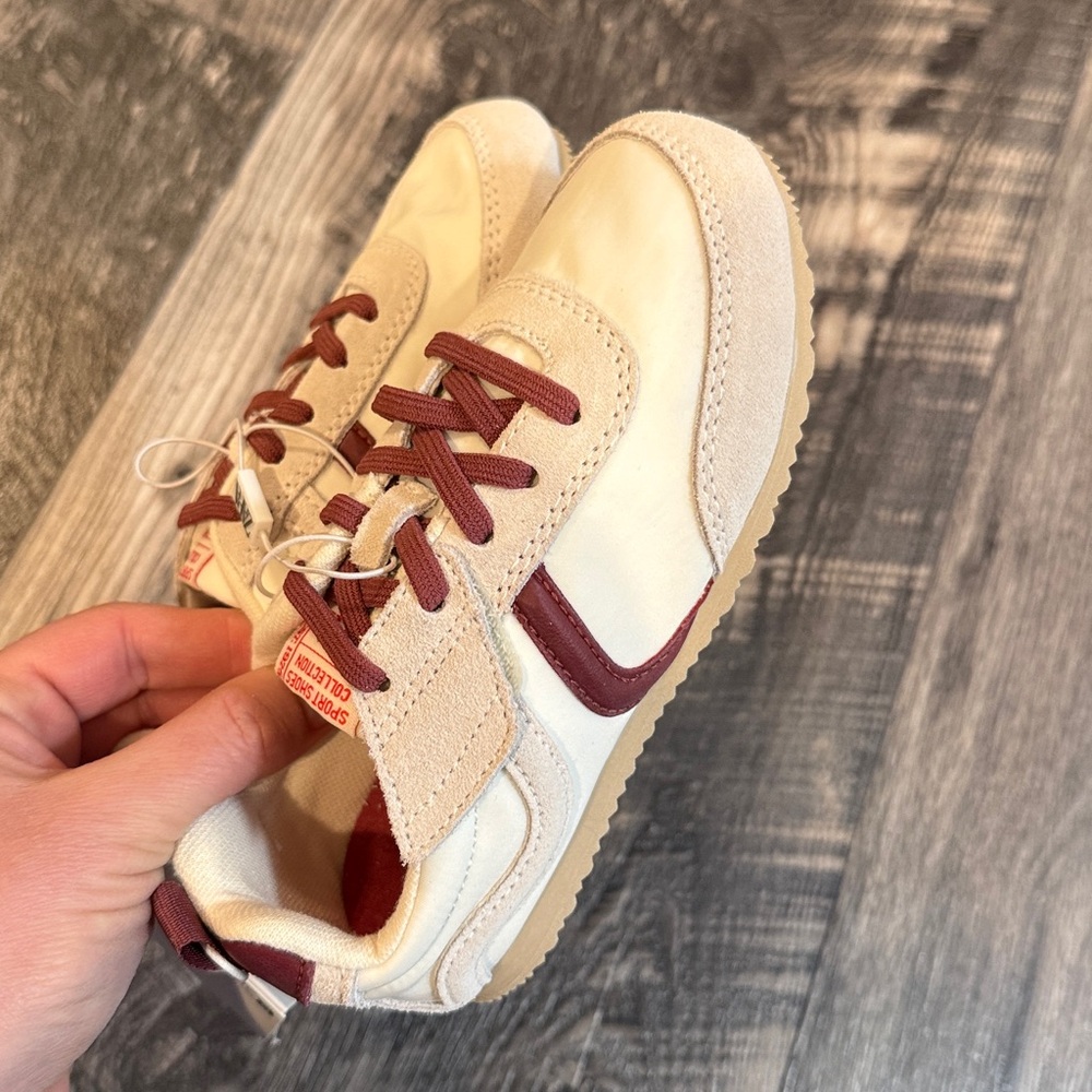 Zara fashion sneakers shoes white size 12 girls new